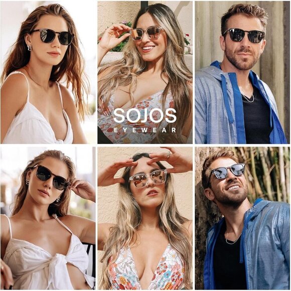 Polarized Sunglasses Women Men UV400 Protection Square Style Shades main image 6